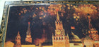 Russian Fedoskino Lacquer Box    red Square Salute    Hand-painted  Ussr Vintage