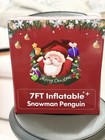 7ft Red Inflatable Snowman   Penguin Christmas Yard Decoration Plastic Br620