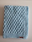 Blue Hand-knitted Baby Blanket