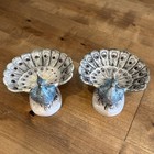 Vtg Holland Mold Peacock Candy Trinket Dish Holiday Decor Storage Pair Of 2 