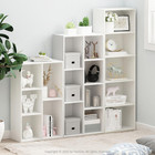Bookshelf 5 Cube Storage Organizer Wood Bookcase Vertical Horizontal White 32 In