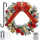 17  Christmas Wreath With 40 Led Lights  Hanger  Remote