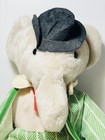 Vintage Eden Babar Elephant Plush Stuffed Animal 15  Stripped
