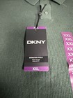 Dkny Mens Green Polo Xxl Cotton Ribbed Short Sleeve
