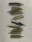 Lot Of Metal Dip Pen Nibs Various Brands In Metal Tin