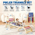 Land Pikler Triangle Set  Pickler Climbing Set Foldable Wooden Climbing Toy Gift