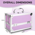 Sm-2176 Aluminum Makeup Train Case Jewelry Box Cosmetic Organizer With Mirror