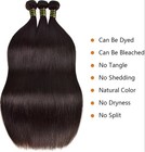Straight Bundles Human Hair 18 20 22 Inch 100  Unprocessed Brazilian Remy Virgin