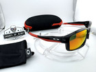 Oakley Chainlink Polished Black Red Aftermarket Polarized Sunglasses Oo9247-09