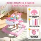 Foldable Baby Walker With Wheel Music Lights 3 Adjustable Heights For Boys Girls