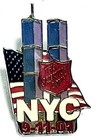 Vintage 911 Salvation Army Enamel Lapel Pin World Trade Center Twin Towers 9-11