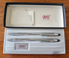 Cross Chrome Pen   Pencil Set Classic Century With Box Made In Usa