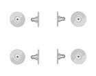 Comfort Clutches  clear Flat Earring Back   Silver Or Gold   Ear Nuts No Nickel