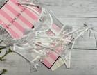 Victoria s Secret For Love   Lemons Fiorella Bustier Thong Set Bows White Bridal