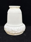 Vintage Art Deco Painted Glass Lamp Shade W  Raised Flowers Design 2 25    Fitter