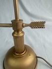 Mid Century Modern Brass Bouillotte Desk Table Lamp Vintage