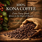 100  Hawaiian Kona Coffee     Extra Fancy     Roasted Or Green     5 Lbs In 1 Lb Bags