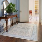 Ruggable 3 x5  Washable Bridgerton Crown Affair Opal Area Rug Ivory blue