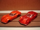 2 Afx Racing H o  Scale Slot Car Bodies Only 1970 Corvette Wild Vs Corvette 454