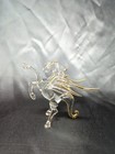 Clear Glass Flying Horse Figurine Pegasus Figure Gold Detail Horses New