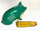 Vintage American Leprosy Mission Pig Bank - Rare Green Bakelite  Pete  279810 