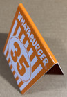 Whataburger Texas Restaurant Collectible Orange White 3  X 3 5   Table Tent  35