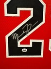 Michael Jordan Signed Jersey Framed W  Coa Chicago Bulls Red Auto Display
