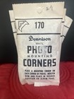 Vintage Dennison Black Photo Mounting Corners  5 Packs Of 170 - New - Unopened 