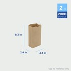 Karat 2 Lb Paper Bag - Kraft - 2 000 Ct  Fp-sos02k
