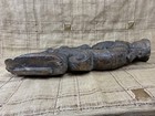 Large Antique Indian Carved Oak Term                                      5444 g