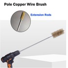 Extended Rod Copper Wire Brush Polishing Cleaning Diam Power Drill Impact Driver