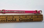 Vintage Pink Rhinestone  Pet Collar Size 14 Usa