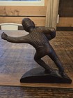 Hubley Cast Iron Football Player Single Bookend Doorstop Vintage Antique