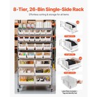 Uimoso 8-tier Rolling Storage Rack With 26 Removable Bins