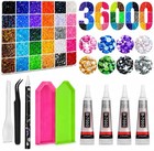 36000pcs Rhinestones Bedazzling Kit  Bedazzler Kit With Rhinestones 30 Colors   