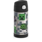 Thermos Kids Stainless Steel Vacuum Insulated Funtainer Straw Bottle  Minecraft