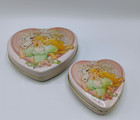 Vintage Enesco 1988 Unicorn Princess Fantasy Nesting Tin Pair By Gg Santiago