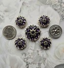 Saddle Seat  Hunt Seat Show Set   Dark Purple Crystal Magnet Pins And Brooch
