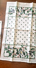 2 Vintage Stevens Christmas Blue Birds Holly 100  Linen Tea Towels Usa Nos