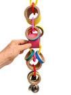 Bonka Bird Toys 2802 Chunky Bagel Waterfall Colorful Chew Shred Parrot Cage Toy