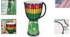 Professional 10   Mahogany Bongo Drum With Genuine Goatskin For Rich Tones