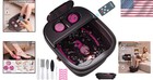Collapsible Electric Foot Spa Bath Massager With Heat Bubbles Pedicure Attach   