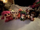 Ty Beanie Boos Plush Lot 7 Assorted Animals Heart Tags 3-7 Years 3-4 4-7 Age