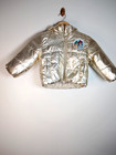 Bluey Hooded Full Zip Puffer Coat 1t Metallic Shiny Gold Infant Winter Jacket