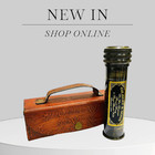 Vintage Gilbert   Sons Antique Brass Kaleidoscope 1895 Reproduction With Case Le
