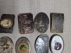 Vintage Western Belt Buckles Lot Of 15 Brass Metal Cowboy Assorted