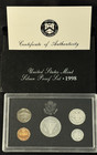 1998-s Us Mint Silver Proof 5 Coin Set  90  Silver  Ogp coa 