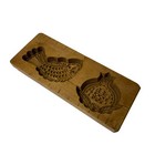 Vintage Wood Flower Fish Pattern Cake Soap Maker Mold Board Ws2442