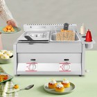 Commercial Gas Deep Fryer Stainless Steel Dual Tank Kitchen Deep Fryer W basket