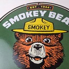 Vintage Forest Service Sign - Smokey The Bear Porcelain Gas Pump Sign